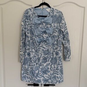 Hyacinth house blue floral dress with bows size large
